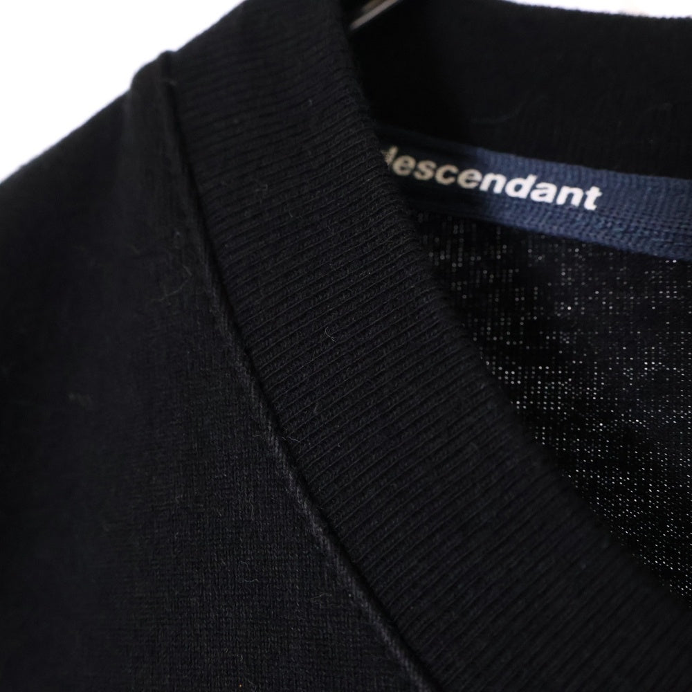 DESCENDANT(ディセンダント) PORT SWITCHING SS バックプリント 半袖Tシャツ カットソー ブラック