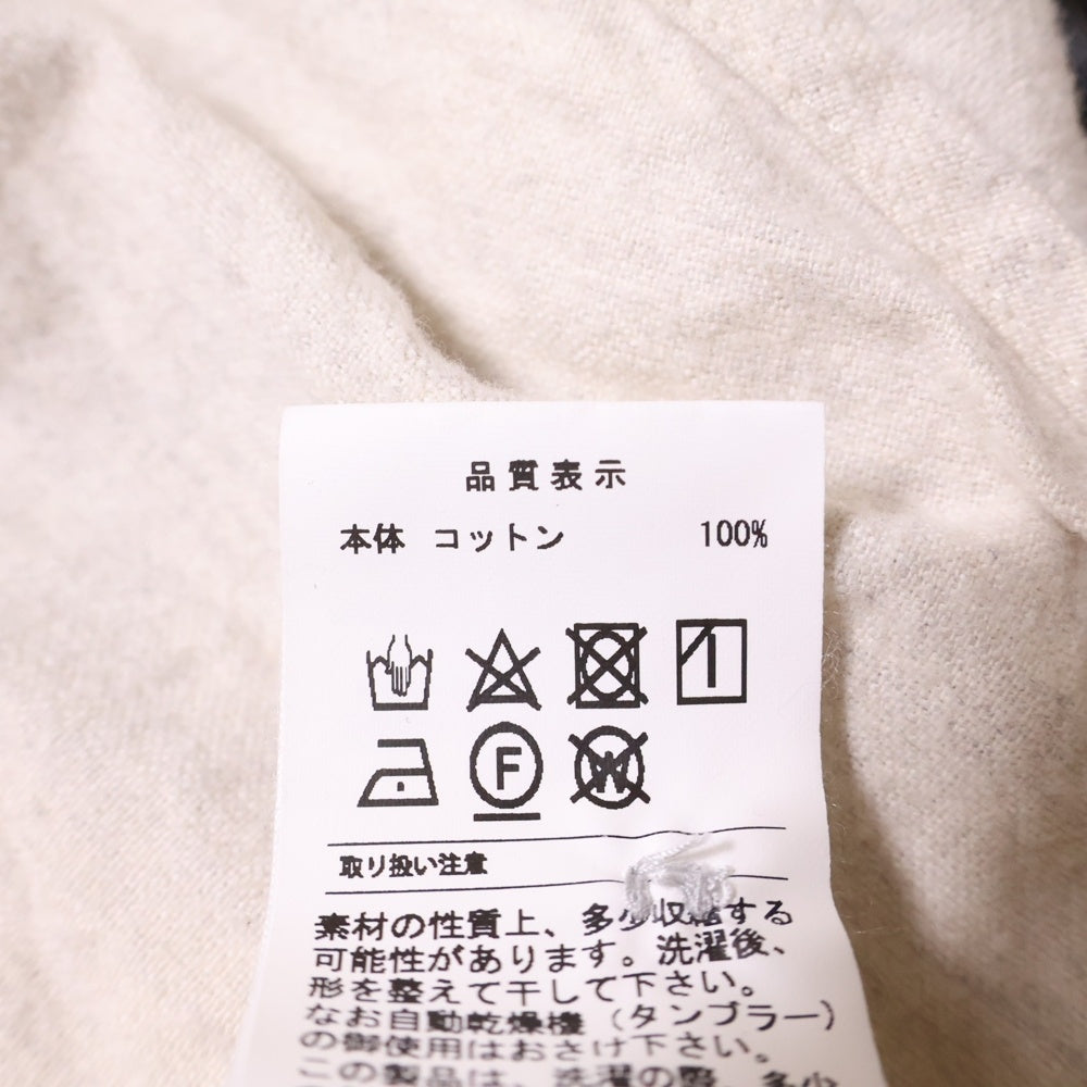 DESCENDANT(ディセンダント) BLEEK BASEBALL LS SHIRT ベースボール 長袖シャツ ベージュ/インディゴ