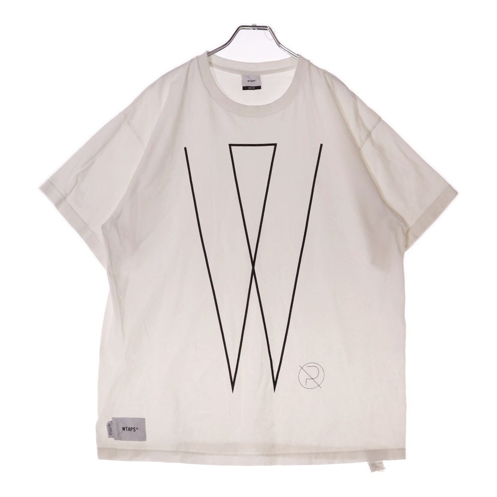 WTAPS(ダブルタップス) 24SS VV/SS/COTTON フロントプリント 半袖Tシャツ カットソー ホワイト 241ATDT-STM09S