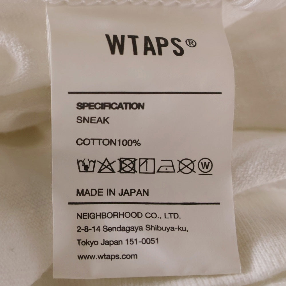 WTAPS(ダブルタップス) 24SS VV/SS/COTTON フロントプリント 半袖Tシャツ カットソー ホワイト 241ATDT-STM09S