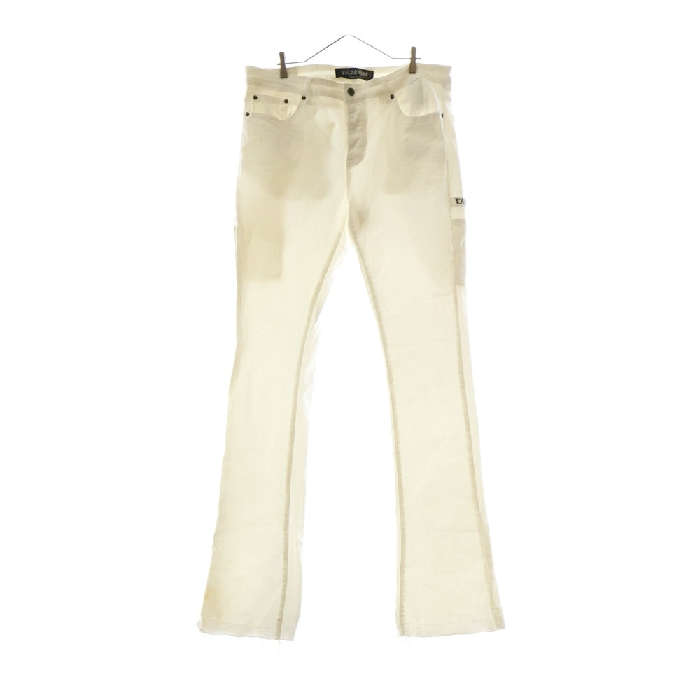 VALABASAS(ヴァラバサス) ダメージ加工 フレアデニムパンツ ホワイト