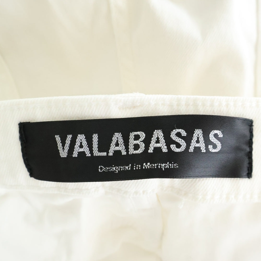 VALABASAS(ヴァラバサス) ダメージ加工 フレアデニムパンツ ホワイト