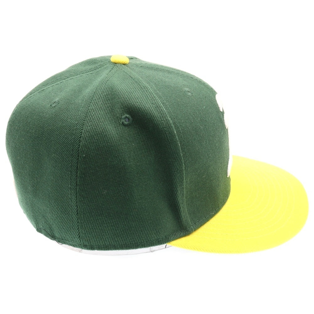 NEW ERA(ニューエラ) アスレチックス ベースボールキャップ 帽子 グリーン/イエロー