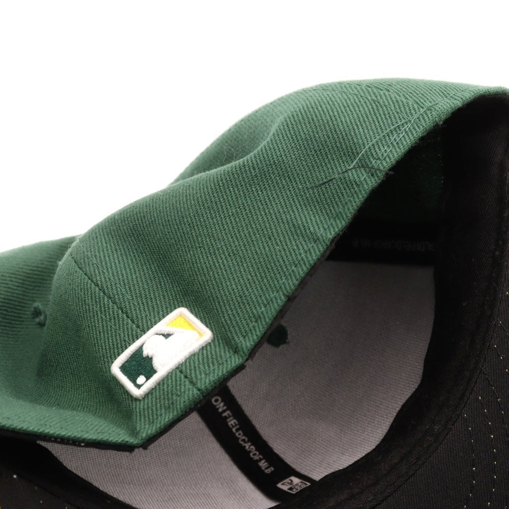 NEW ERA(ニューエラ) アスレチックス ベースボールキャップ 帽子 グリーン/イエロー