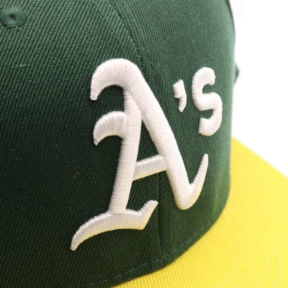 NEW ERA(ニューエラ) アスレチックス ベースボールキャップ 帽子 グリーン/イエロー