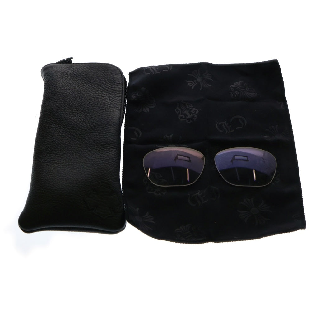 CHROME HEARTS(クロムハーツ) SLUNTRADICTION クロスボール スクエア 眼鏡 サングラス アイウェア ブラック/ゴールド