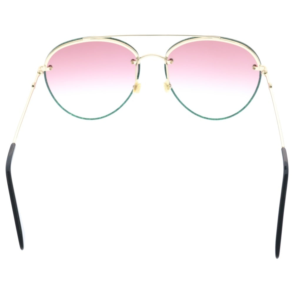 GUCCI(グッチ) GG0351S ドロップ グラデーションレンズ ラメ加工 サングラス アイウェア グリーン