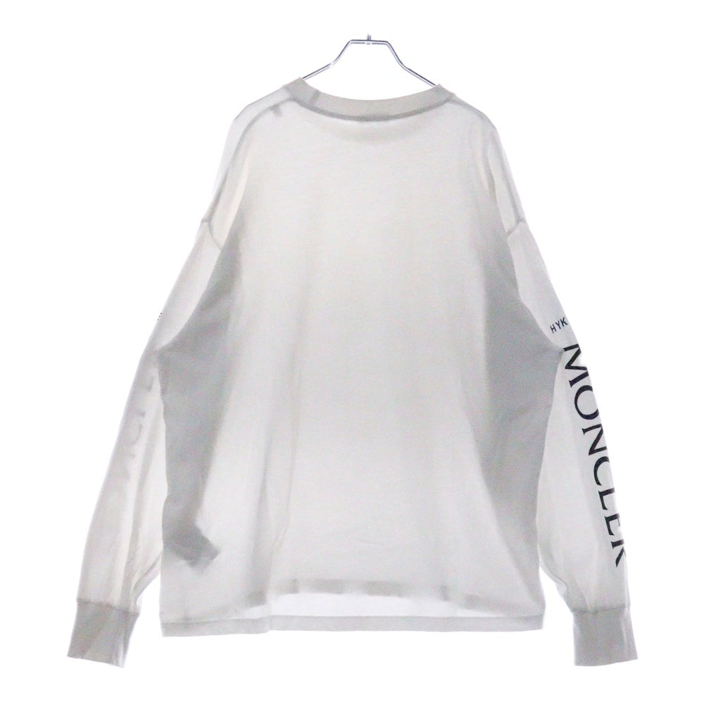 MONCLER(モンクレール) 22AW HYKE アームロゴ ロングスリーブTシャツ 長袖カットソー ホワイト H209K8D00001M2546