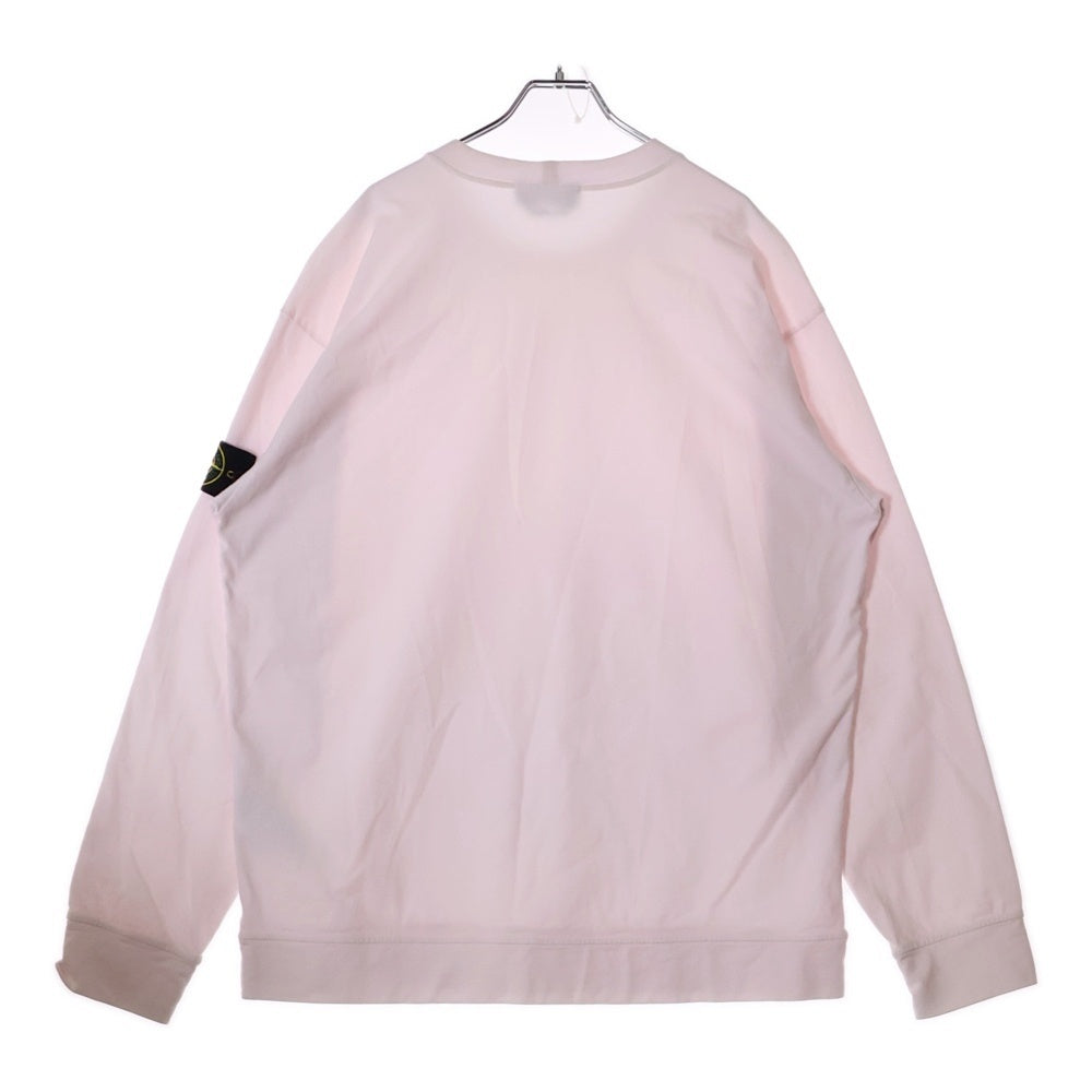 STONE ISLAND(ストーンアイランド) ヘビーウェイト コットン クルーネック 長袖Tシャツ ピンク 761563750