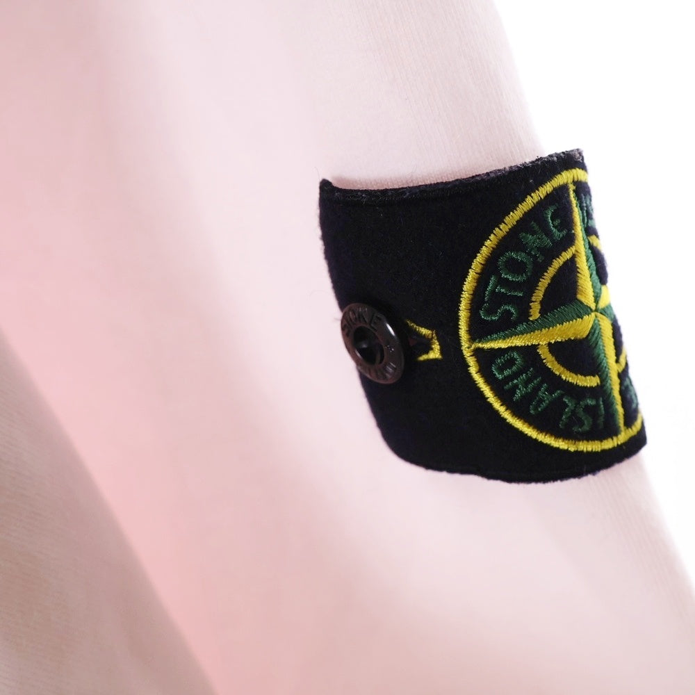 STONE ISLAND(ストーンアイランド) ヘビーウェイト コットン クルーネック 長袖Tシャツ ピンク 761563750