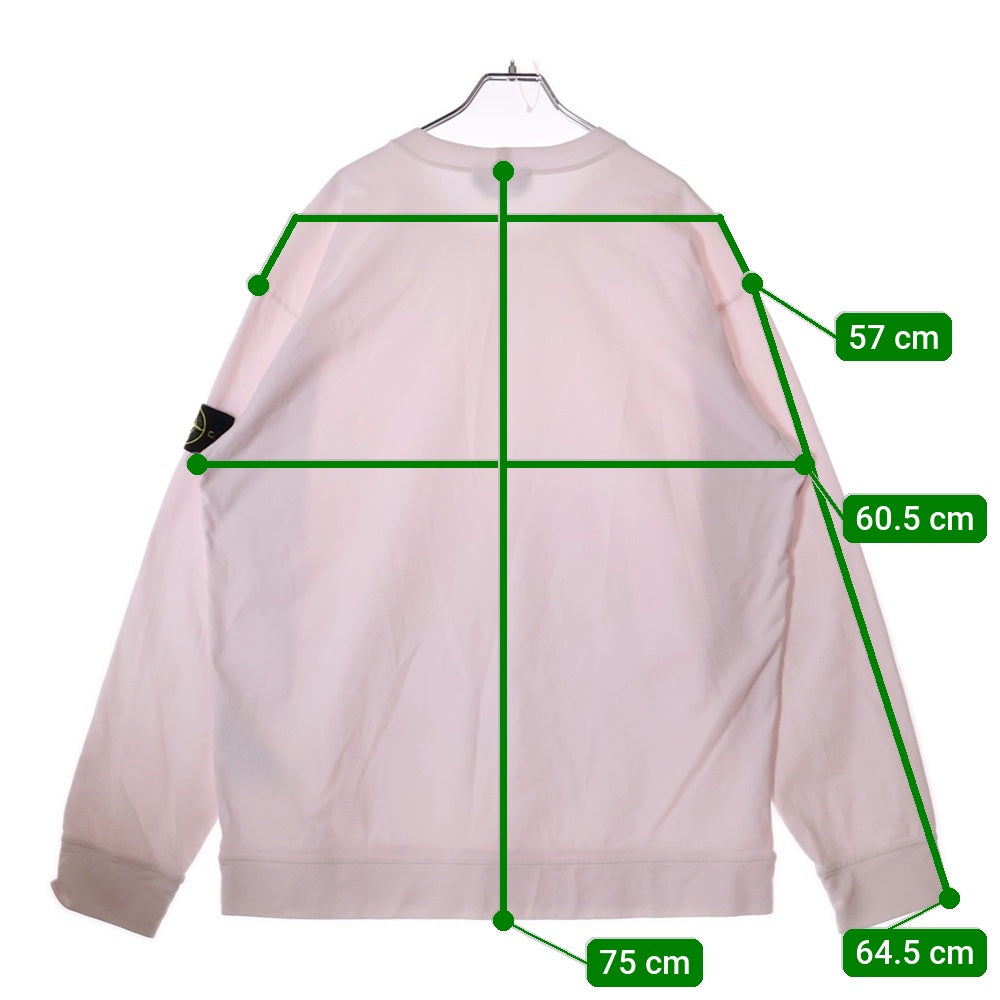 STONE ISLAND(ストーンアイランド) ヘビーウェイト コットン クルーネック 長袖Tシャツ ピンク 761563750