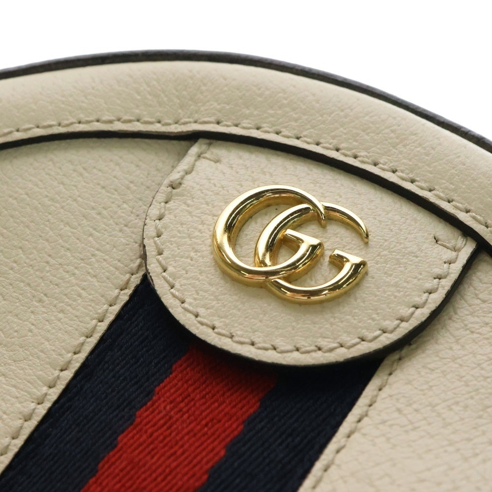 GUCCI(グッチ) オフィディア ミニラウンド チェーン シェリーライン ショルダーバッグ ホワイト 550618