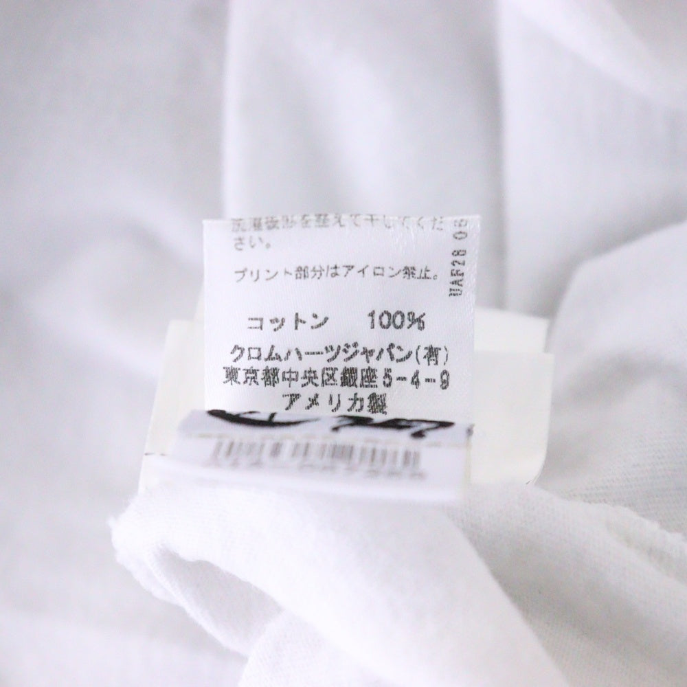 CHROME HEARTS(クロムハーツ) Neck Logo L/S Tee ネックロゴ プリント長袖Tシャツ カットソー ホワイト