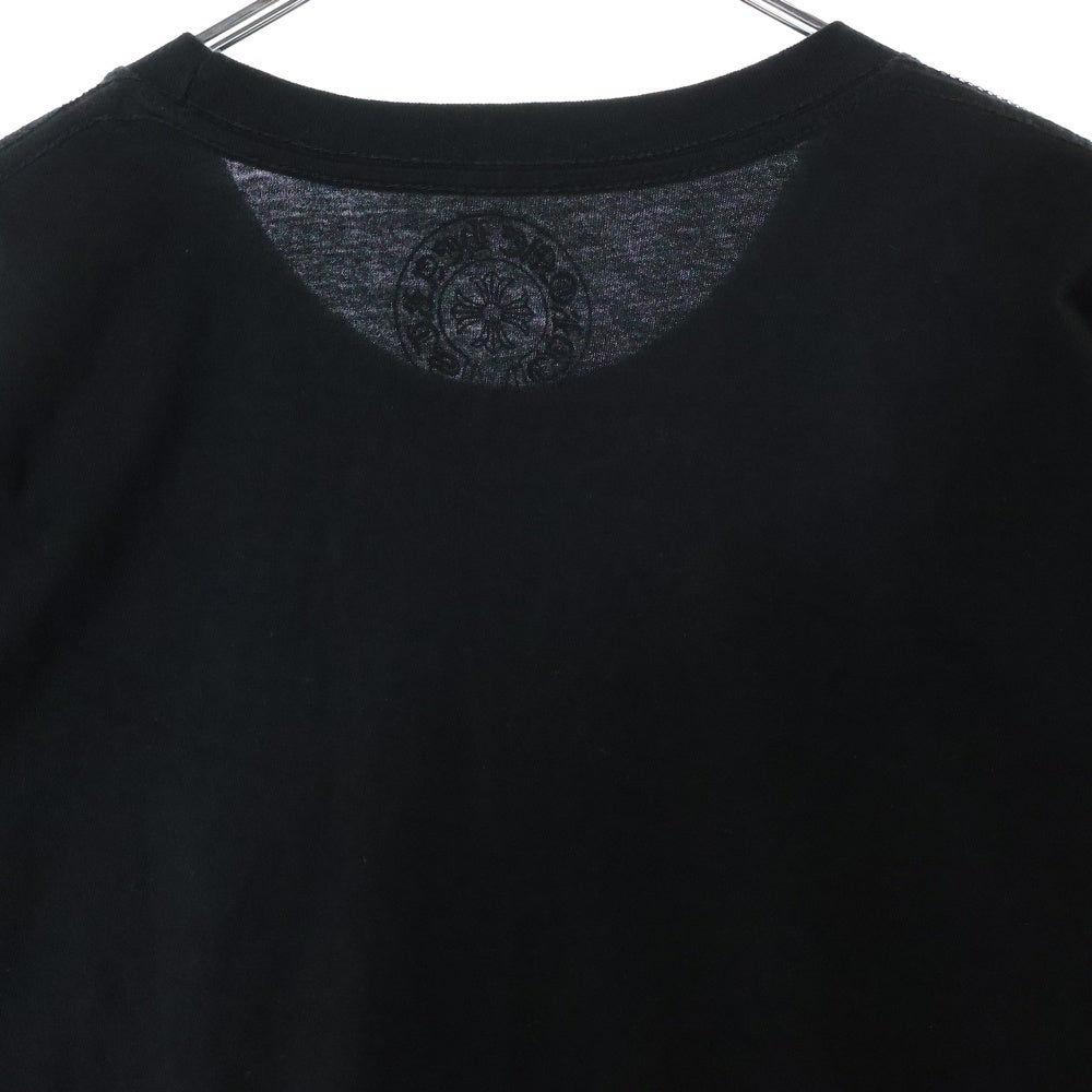 CHROME HEARTS(クロムハーツ) CH T-SHRT 1 ネックロゴプリント クルーネック半袖Tシャツカットソー ブラック/イエロー
