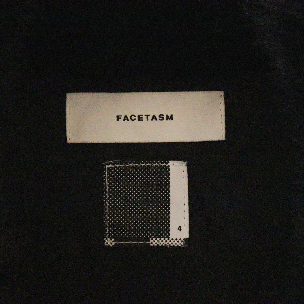 FACETASM(ファセッタズム) 21AW LEOPARD FAUX FUR PEA COAT レオパード ファーコート ブラック CSW-CO-M03