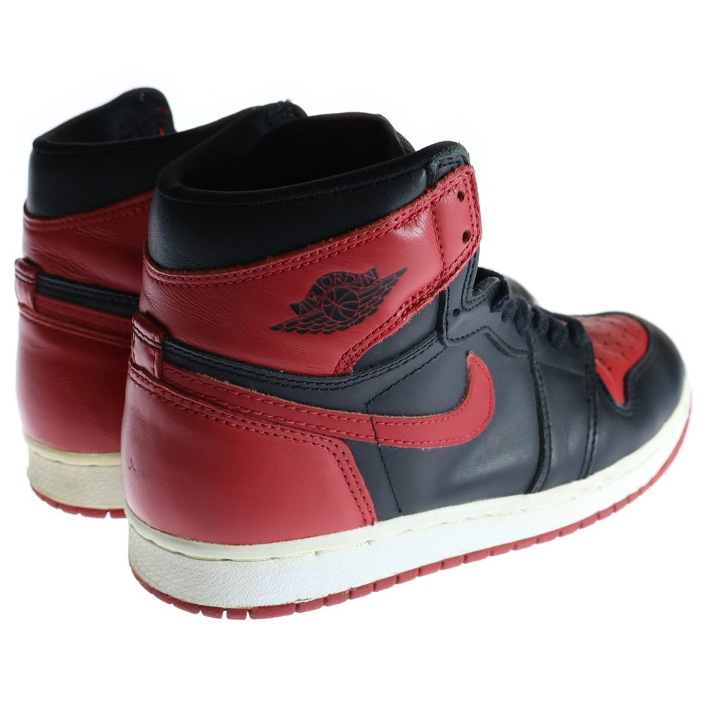 NIKE(ナイキ) 【観賞用 1994年製】 AIR JORDAN 1 HIGH BRED 130207-106 エアジョーダン1 ブレッド ハイカットスニーカー ブラック/レッド US6.5/24.5cm