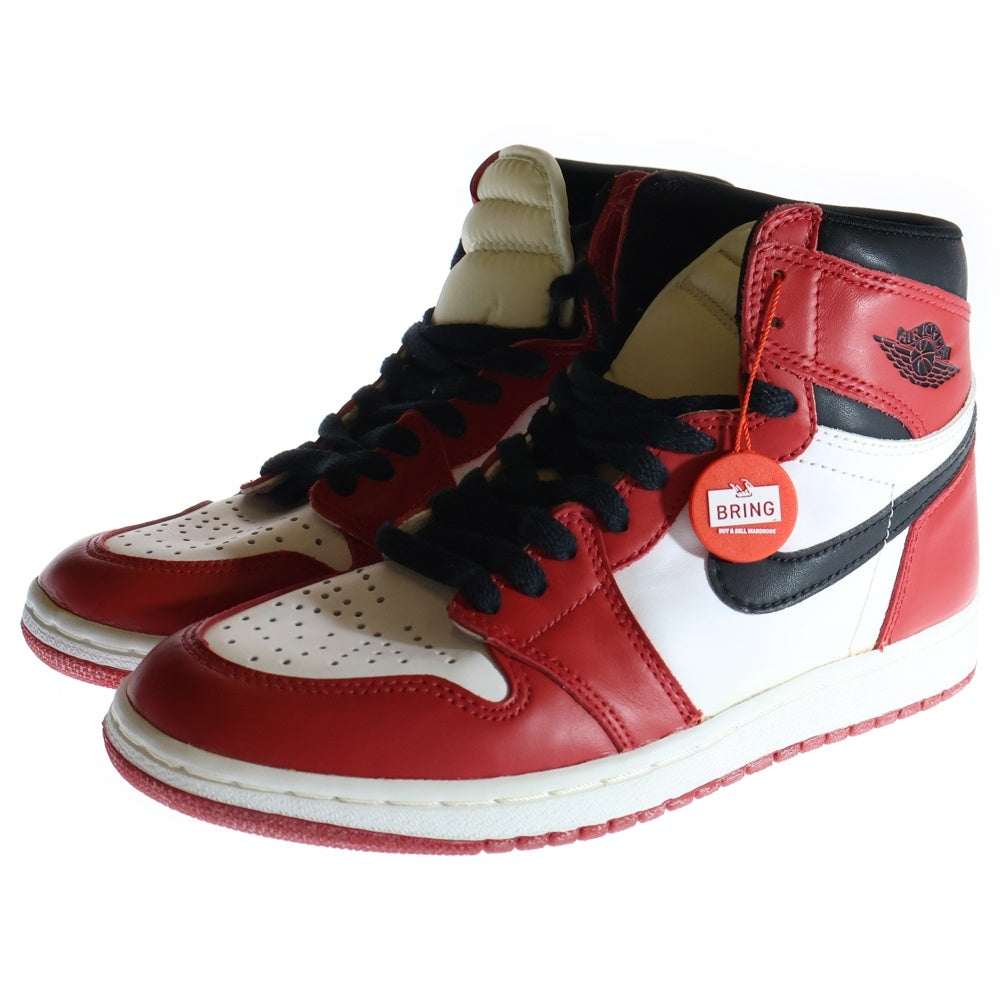 NIKE(ナイキ) 【観賞用 1994年製】 AIR JORDAN 1 RETRO HIGH CHICAGO 130207-101 エアジョーダン1 シカゴ ハイカットスニーカー ホワイト/レッド US7.5/25.5m