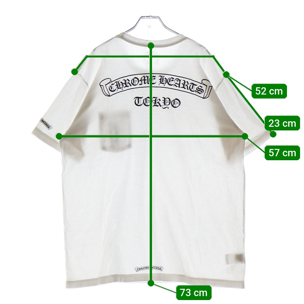CHROME HEARTS(クロムハーツ) CH T-SHRT TOKYO LTD 東京限定バックプリント 半袖Tシャツ カットソー ホワイト