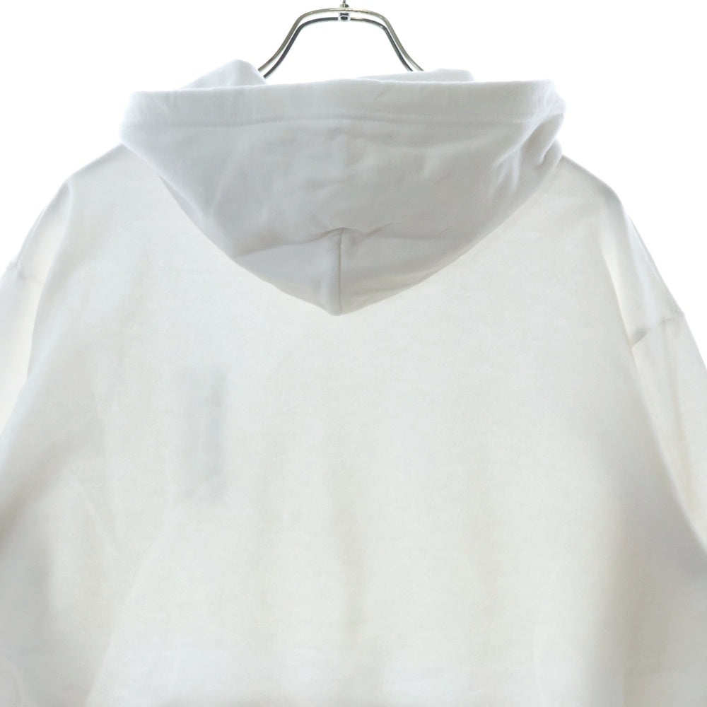 CHROME HEARTS(クロムハーツ) SWTSHRT PLVR バーティカルロゴ 袖プリントプルオーバースウェットパーカー ホワイト