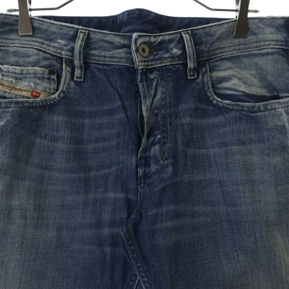 DIESEL INDUSTRY(ディーゼルインダストリー) ZATHAN ダメージ加工 フレアデニムパンツ インディゴ 00ECALA6001