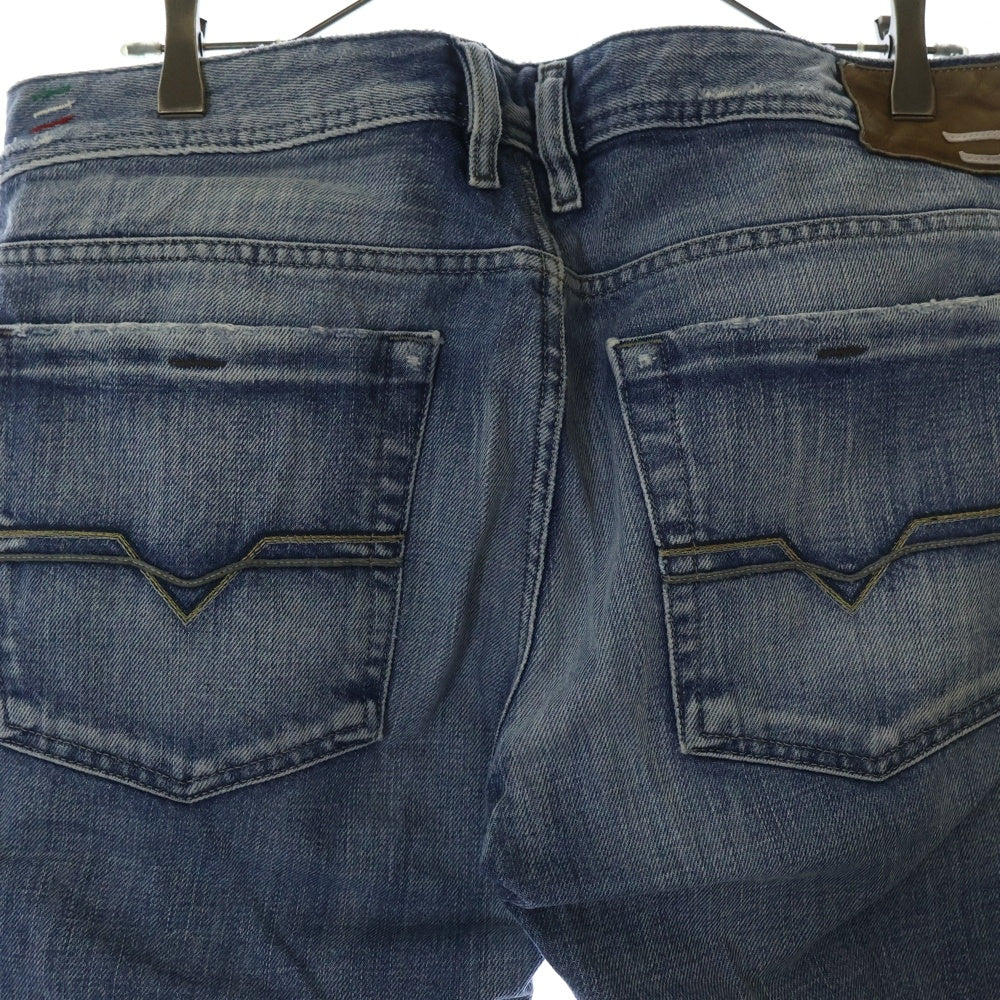 DIESEL INDUSTRY(ディーゼルインダストリー) ZATHAN ダメージ加工 フレアデニムパンツ インディゴ 00ECALA6001