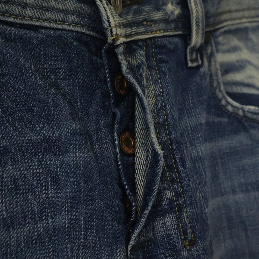 DIESEL INDUSTRY(ディーゼルインダストリー) ZATHAN ダメージ加工 フレアデニムパンツ インディゴ 00ECALA6001