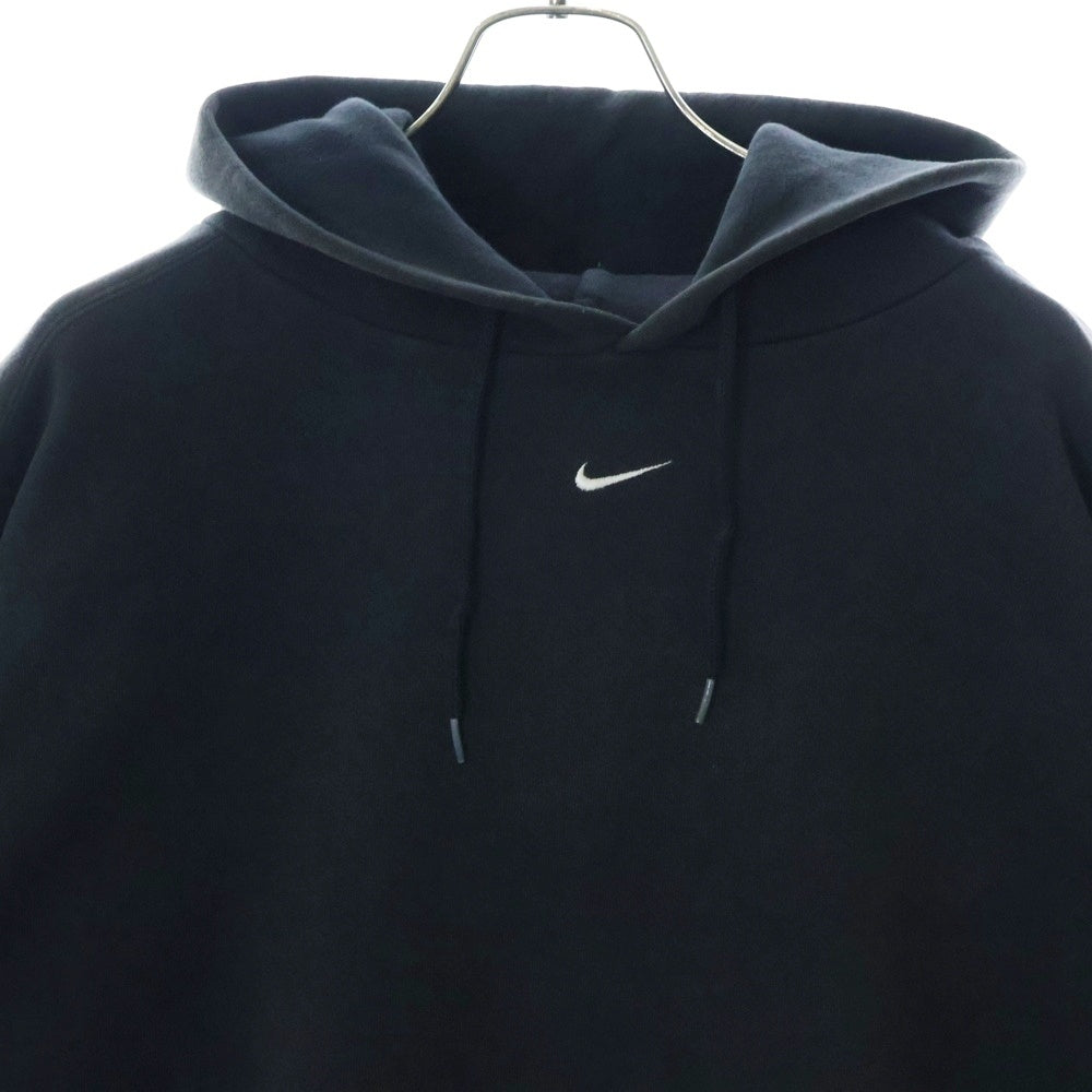 NIKE(ナイキ) 90S センターロゴ刺繍 プルオーバーパーカー スウェット フーディー ブラック