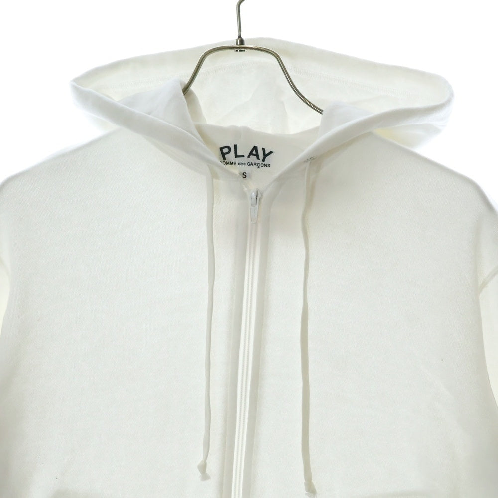 PLAY COMME des GARCONS(プレイコムデギャルソン) ジップアップパーカー フーディー ホワイト AX-T342