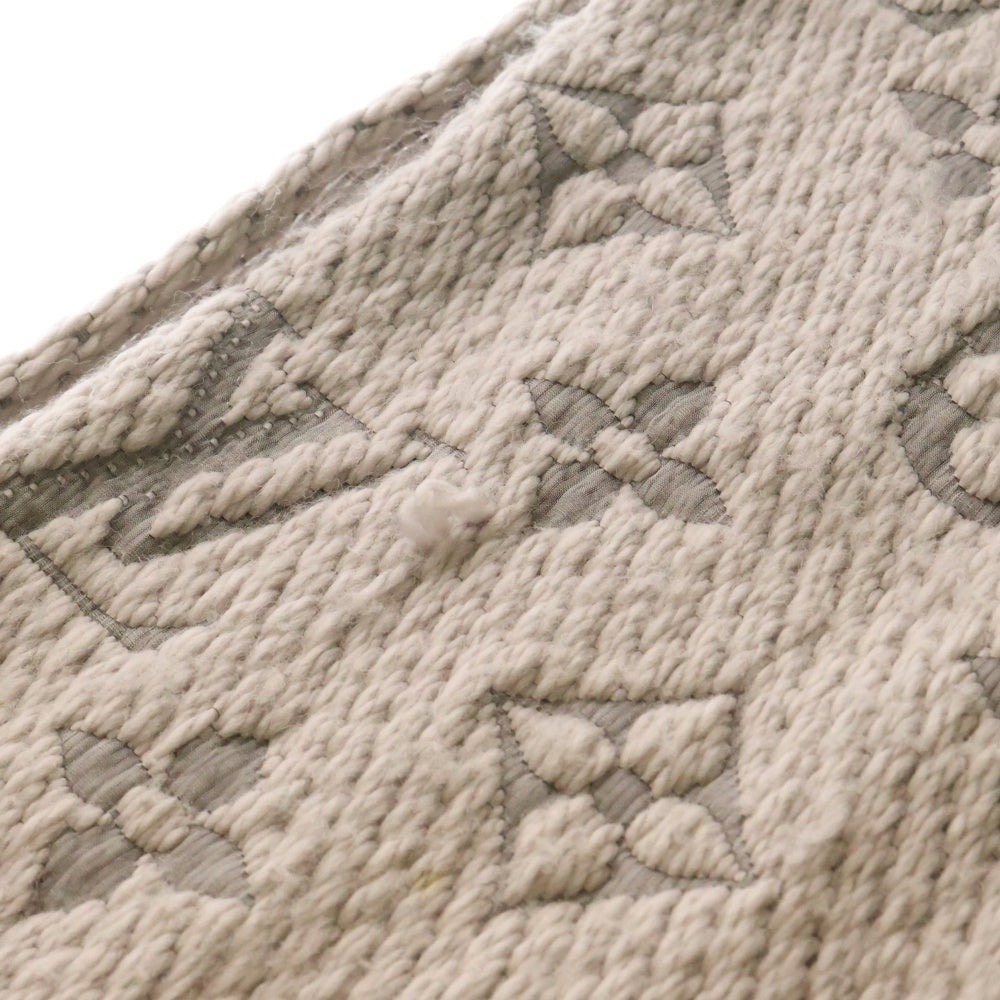 LOUIS VUITTON(ルイヴィトン) エシャルプロゴマニア グリペルル ウール ロングマフラー グレー レディース M74742
