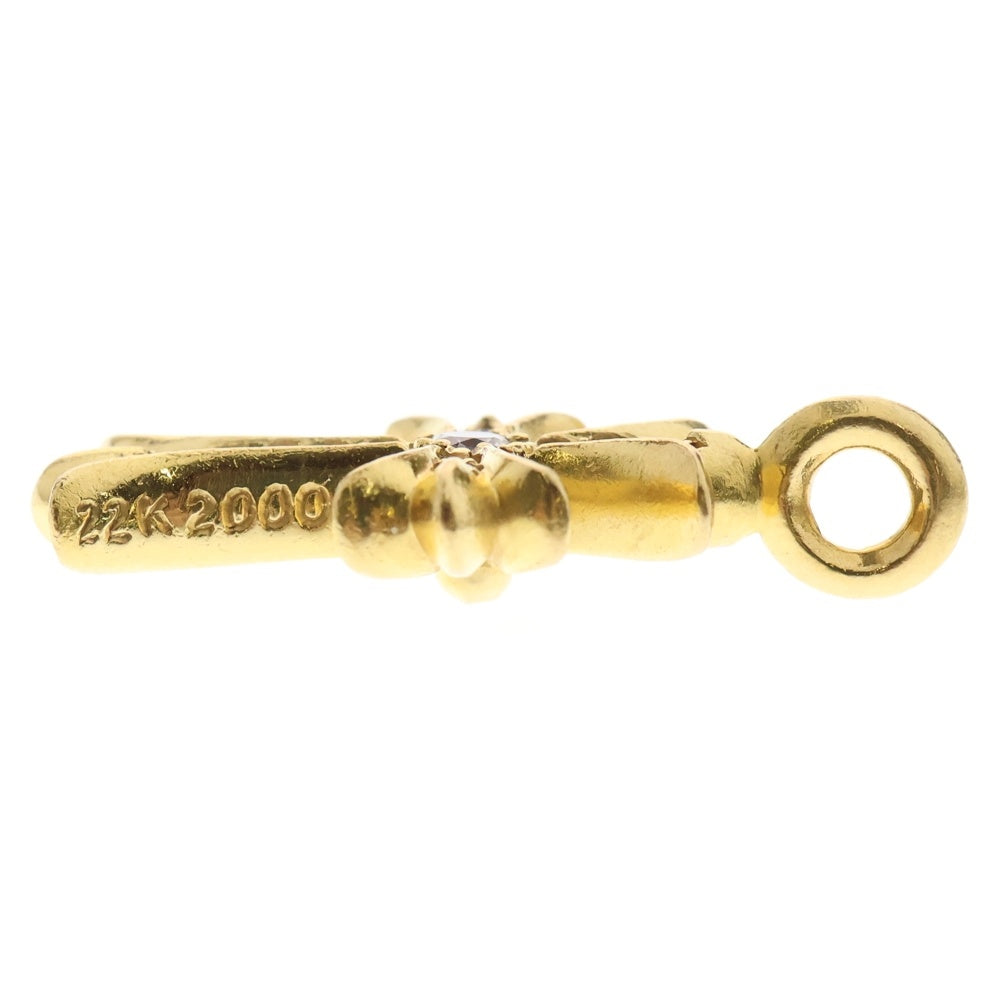 CHROME HEARTS(クロムハーツ) 22K TNY CRSF P/DIA タイニーファットクロス PAVEダイヤ ペンダントトップ ゴールド BCA033