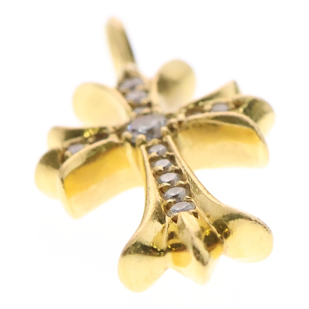 CHROME HEARTS(クロムハーツ) 22K TNY CRSF P/DIA タイニーファットクロス PAVEダイヤ ペンダントトップ ゴールド BCA033