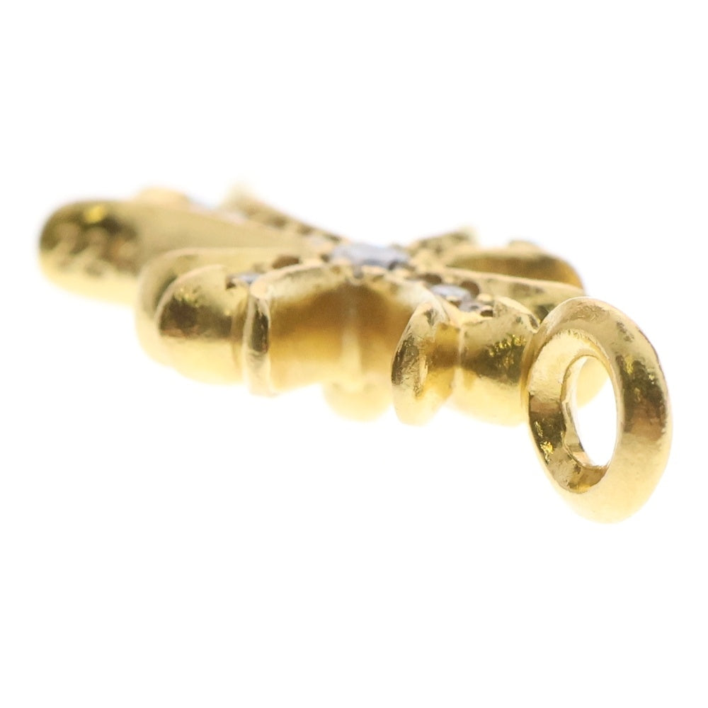 CHROME HEARTS(クロムハーツ) 22K TNY CRSF P/DIA タイニーファットクロス PAVEダイヤ ペンダントトップ ゴールド BCA033
