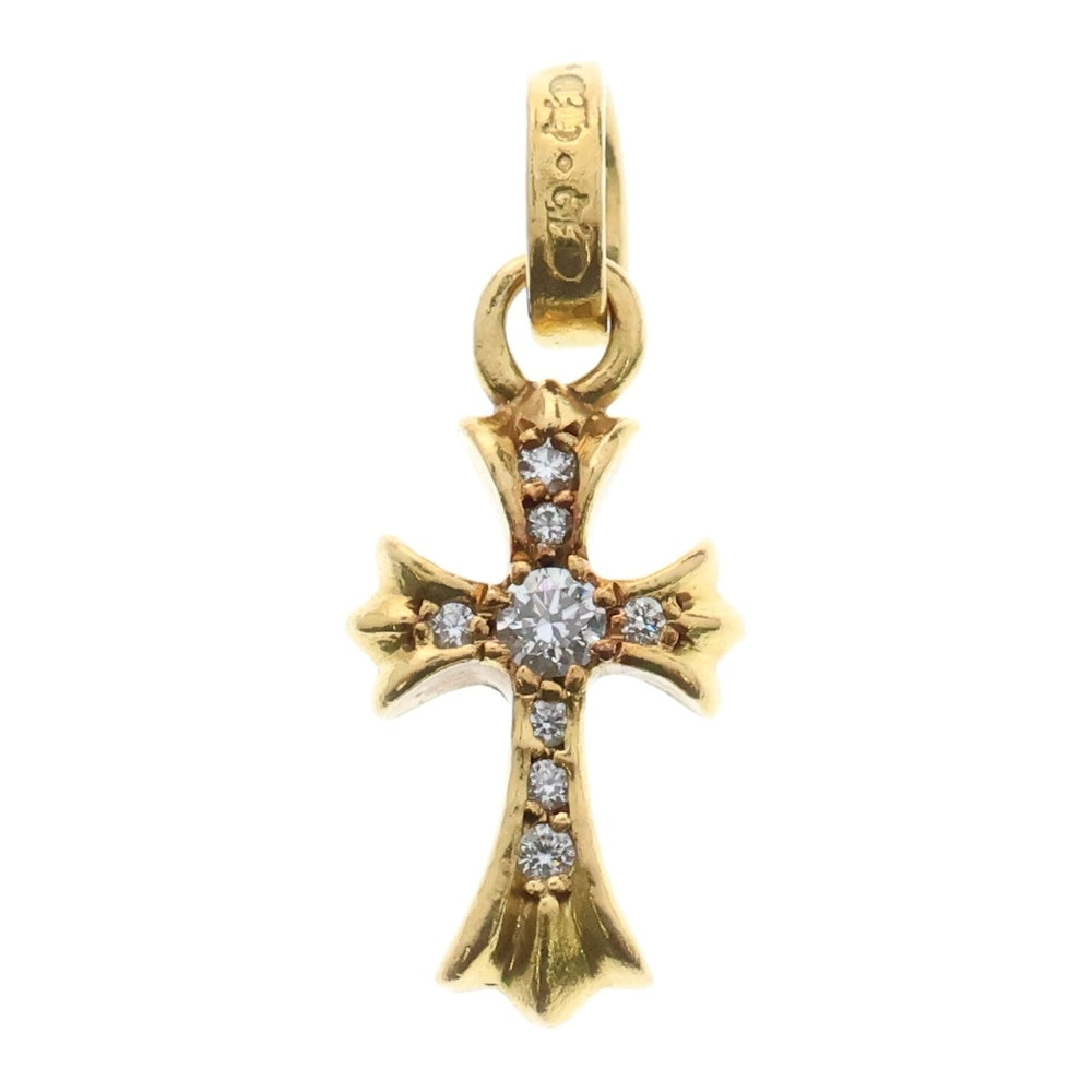 CHROME HEARTS(クロムハーツ) 22K CRS BBYFAT P/DIA ベイビーファットクロス PAVEダイヤ ペンダントトップ ゴールド BCA035