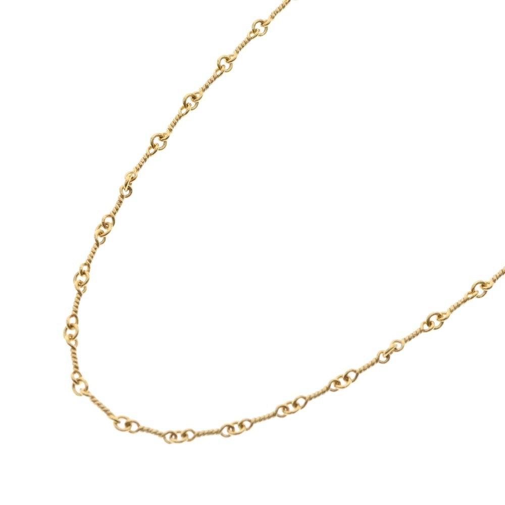 CHROME HEARTS(クロムハーツ) 22K NECKCHAIN T18 ツイストチェーンネックレス 18inch ゴールド BCA014