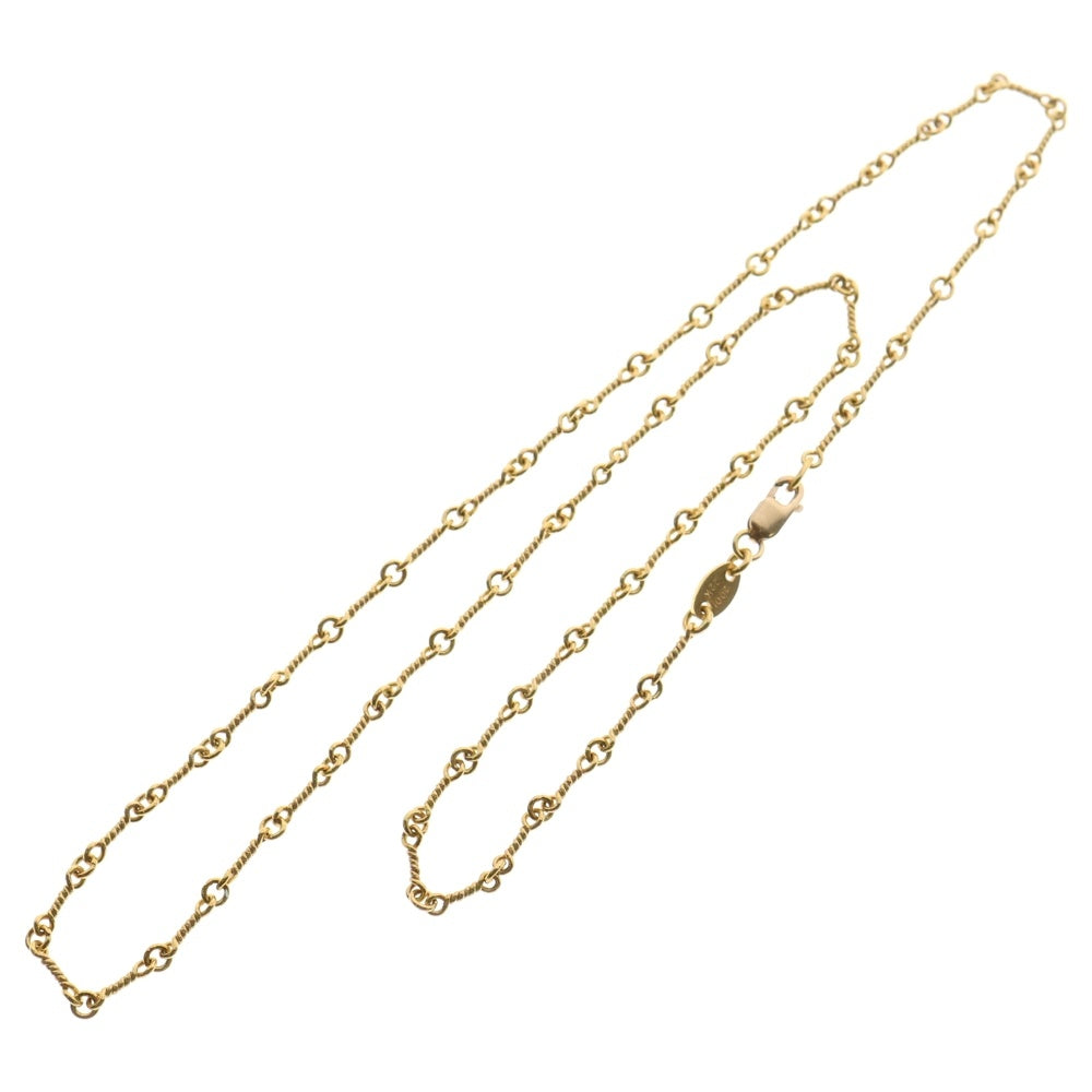 CHROME HEARTS(クロムハーツ) 22K NECKCHAIN T18 ツイストチェーンネックレス 18inch ゴールド BCA014