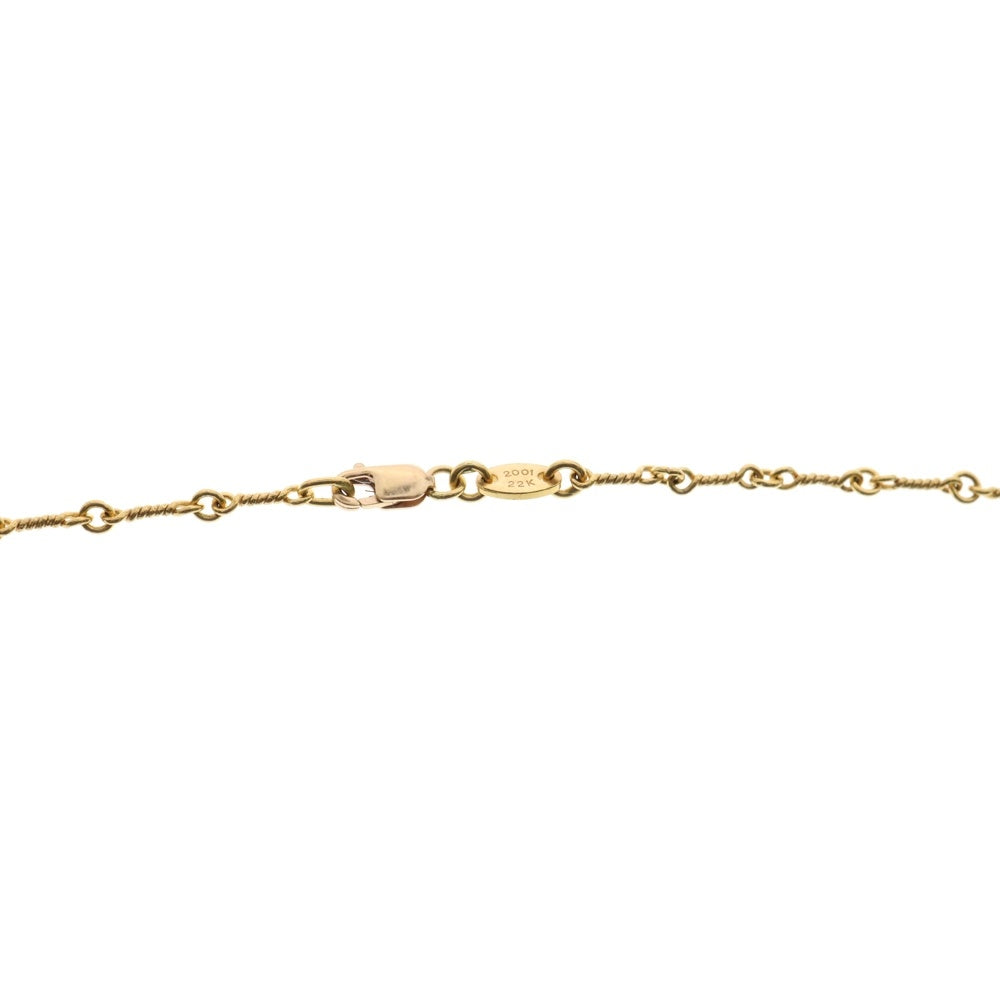 CHROME HEARTS(クロムハーツ) 22K NECKCHAIN T18 ツイストチェーンネックレス 18inch ゴールド BCA014