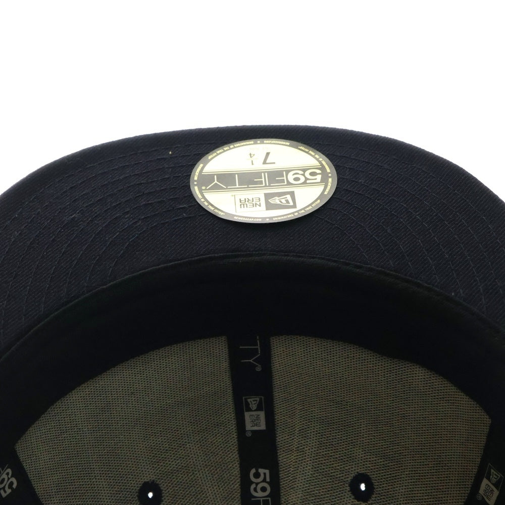 SUPREME(シュプリーム) 19SS × NEWERA Text Stripe Cap ニューエラ テキストストライプ キャップ 帽子 ネイビー