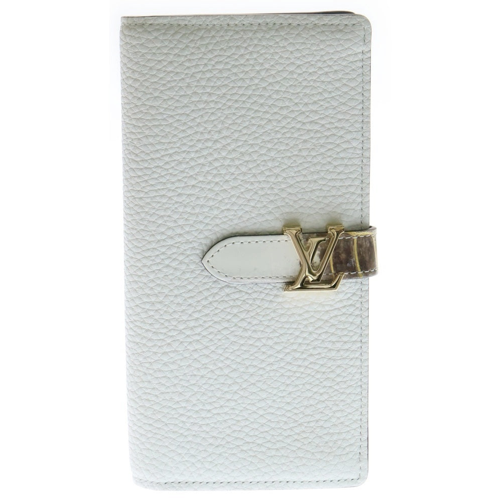 LOUIS VUITTON(ルイヴィトン) トリヨン ヴェルティカルウォレット クロコ 二つ折り長財布 ホワイト