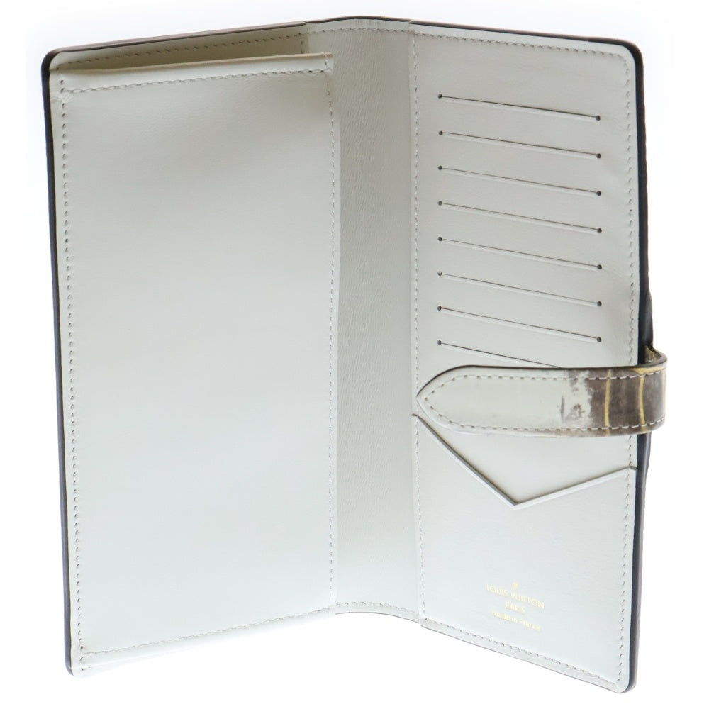 LOUIS VUITTON(ルイヴィトン) トリヨン ヴェルティカルウォレット クロコ 二つ折り長財布 ホワイト