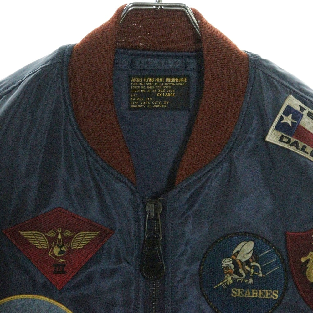 AVIREX(アヴィレックス) TOP GUN CUSTOM MA-1 トップガン カスタム フライトジャケット ブルゾン ネイビー 8415-273-3570