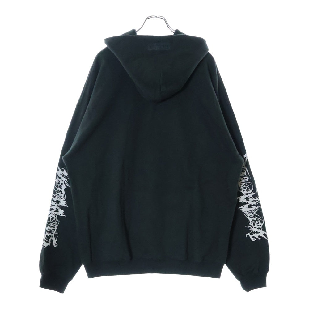VETEMENTS(ヴェトモン) 20AW Metal Patch Hoodie UAH21TR584 メタルパッチ スウェット フーディー プルオーバーパーカー チャコールグレー