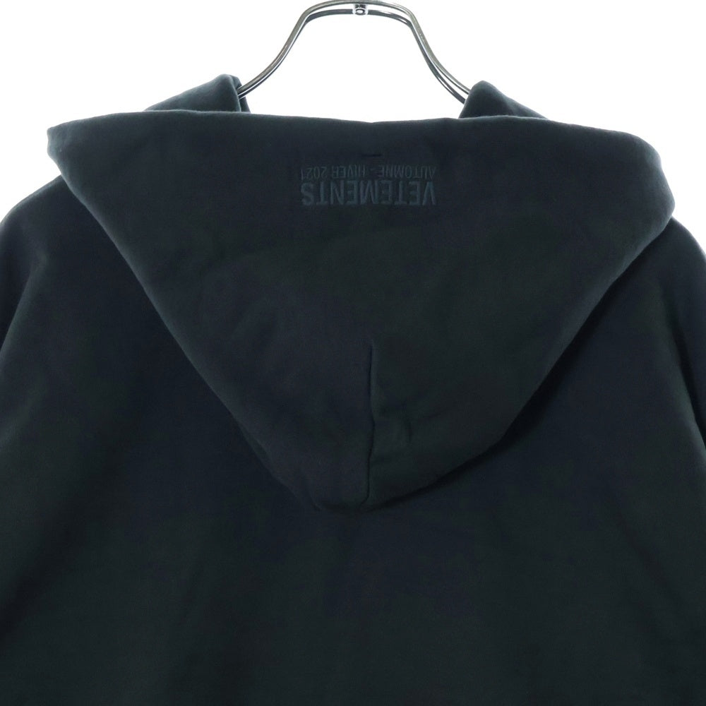 VETEMENTS(ヴェトモン) 20AW Metal Patch Hoodie UAH21TR584 メタルパッチ スウェット フーディー プルオーバーパーカー チャコールグレー