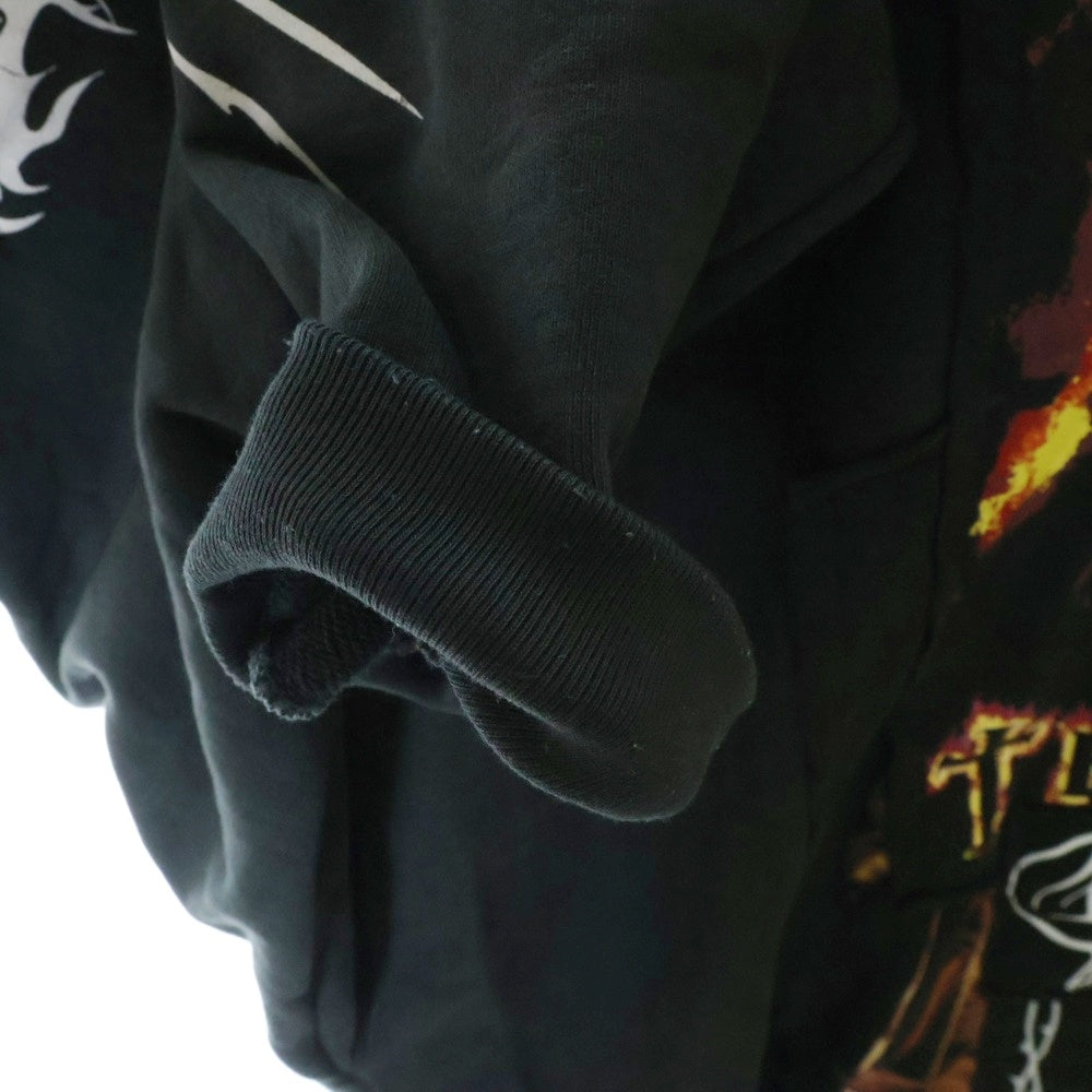 VETEMENTS(ヴェトモン) 20AW Metal Patch Hoodie UAH21TR584 メタルパッチ スウェット フーディー プルオーバーパーカー チャコールグレー