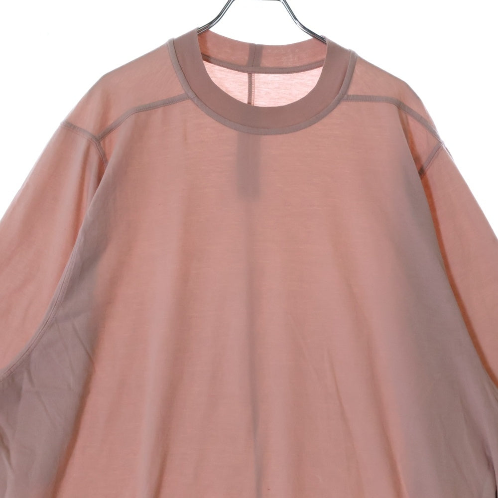 Rick Owens DRKSHDW(リックオウエンス ダークシャドウ) Jumbo SS T-Shirt オーバーサイズ半袖Tシャツ カットソー ピンク DU01C6274-RN