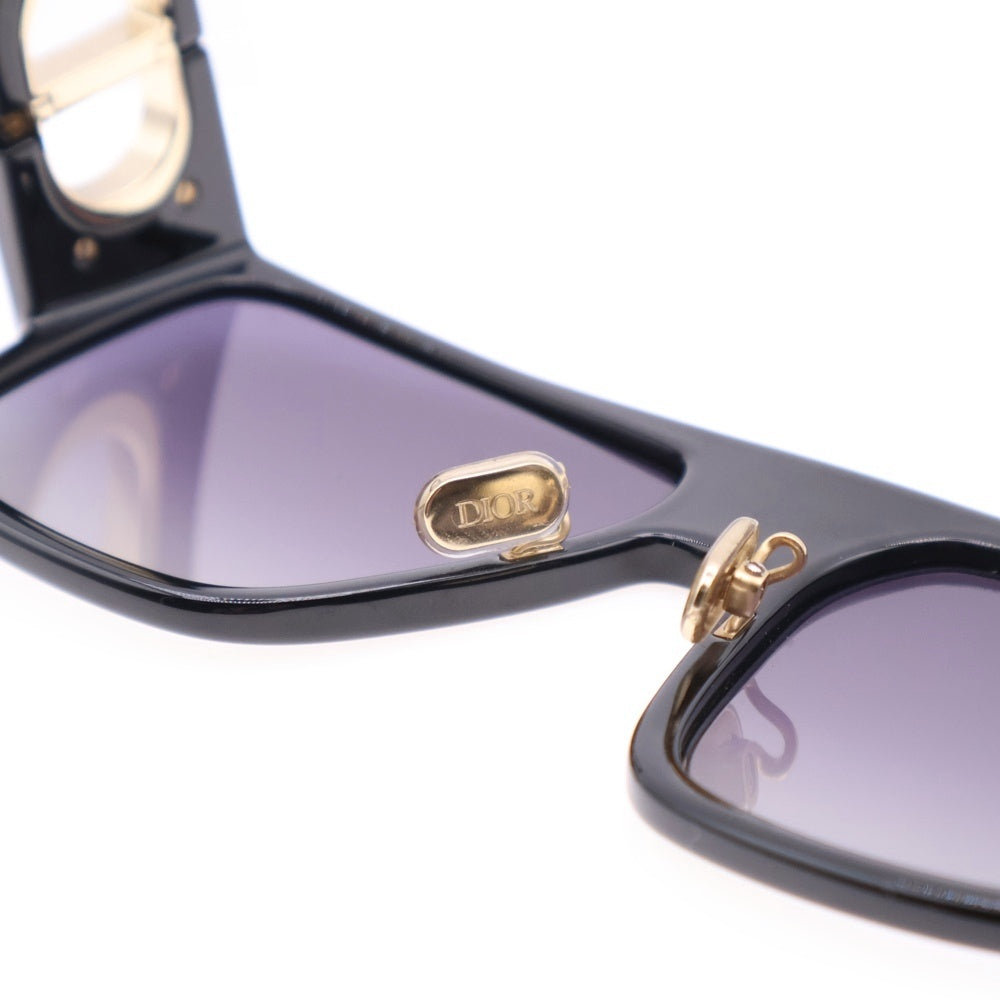 DIOR(ディオール) 30 Montaigne S3U Black Square Sunglasses CDテンプルサングラス グラデーションカラーレンズアイウェア メガネ ブラック