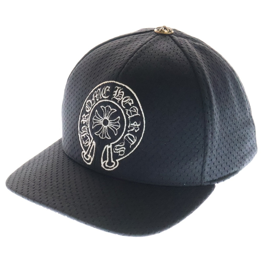 CHROME HEARTS(クロムハーツ) TRUCKER MESH BASEBALL CAP トラッカー メッシュキャップ ホースシュー 帽子 ブラック/ホワイト