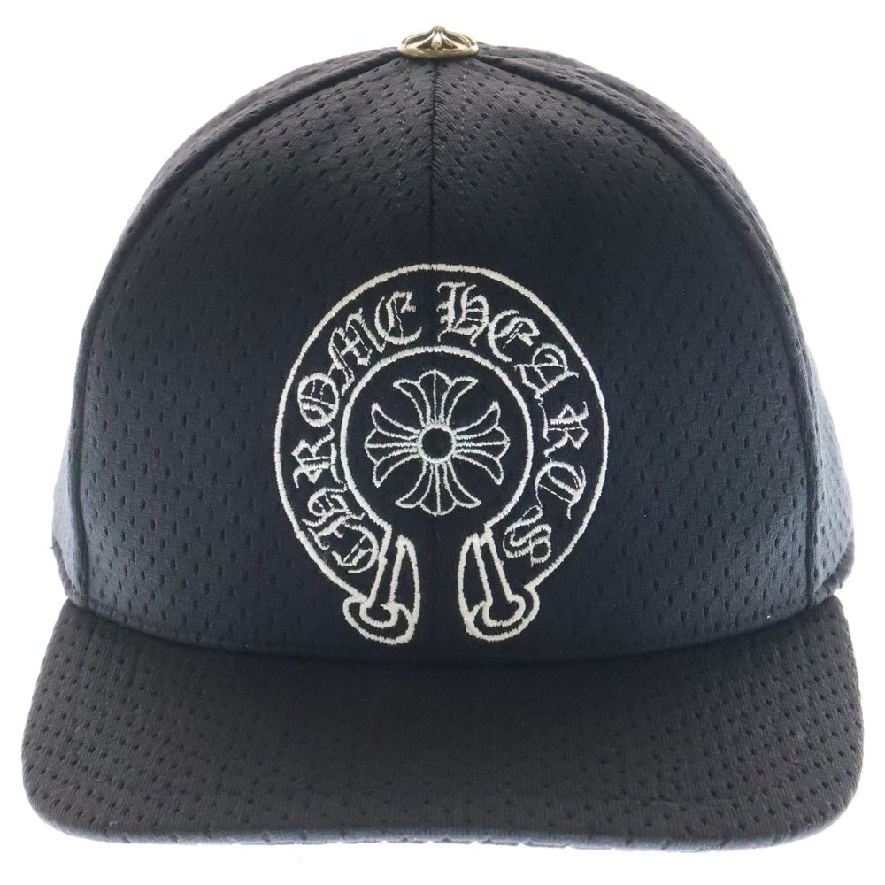 CHROME HEARTS(クロムハーツ) TRUCKER MESH BASEBALL CAP トラッカー メッシュキャップ ホースシュー 帽子 ブラック/ホワイト