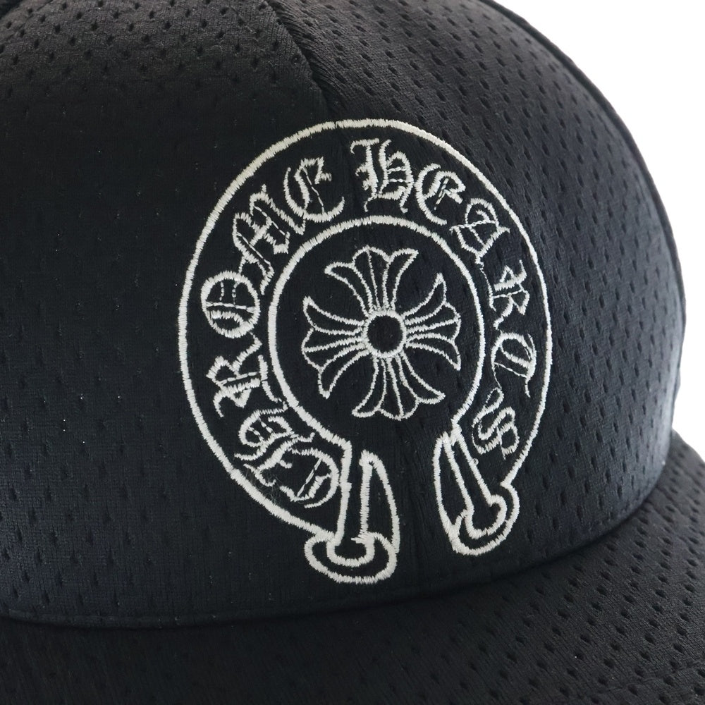 CHROME HEARTS(クロムハーツ) TRUCKER MESH BASEBALL CAP トラッカー メッシュキャップ ホースシュー 帽子 ブラック/ホワイト