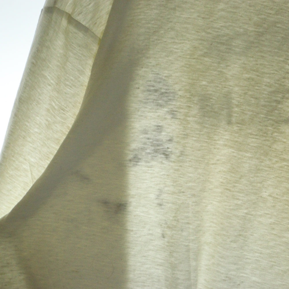 Acne Studios(アクネ ストゥディオズ) プリントロゴ ダメージ クルーネック 長袖Tシャツカットソー ホワイト FN-UX-TSHI000016