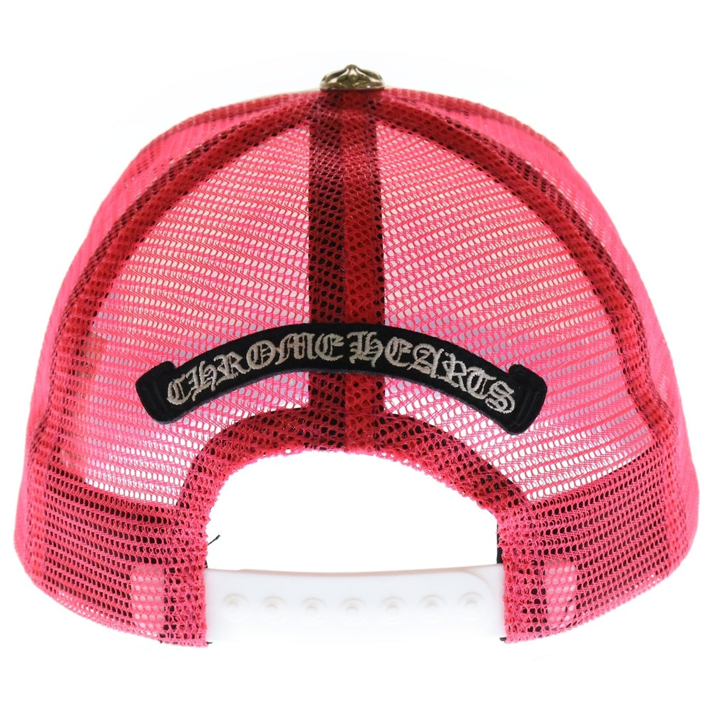 CHROME HEARTS(クロムハーツ) CRS PATCH Trucker Cap クロスパッチ メッシュトラッカー キャップ ピンク